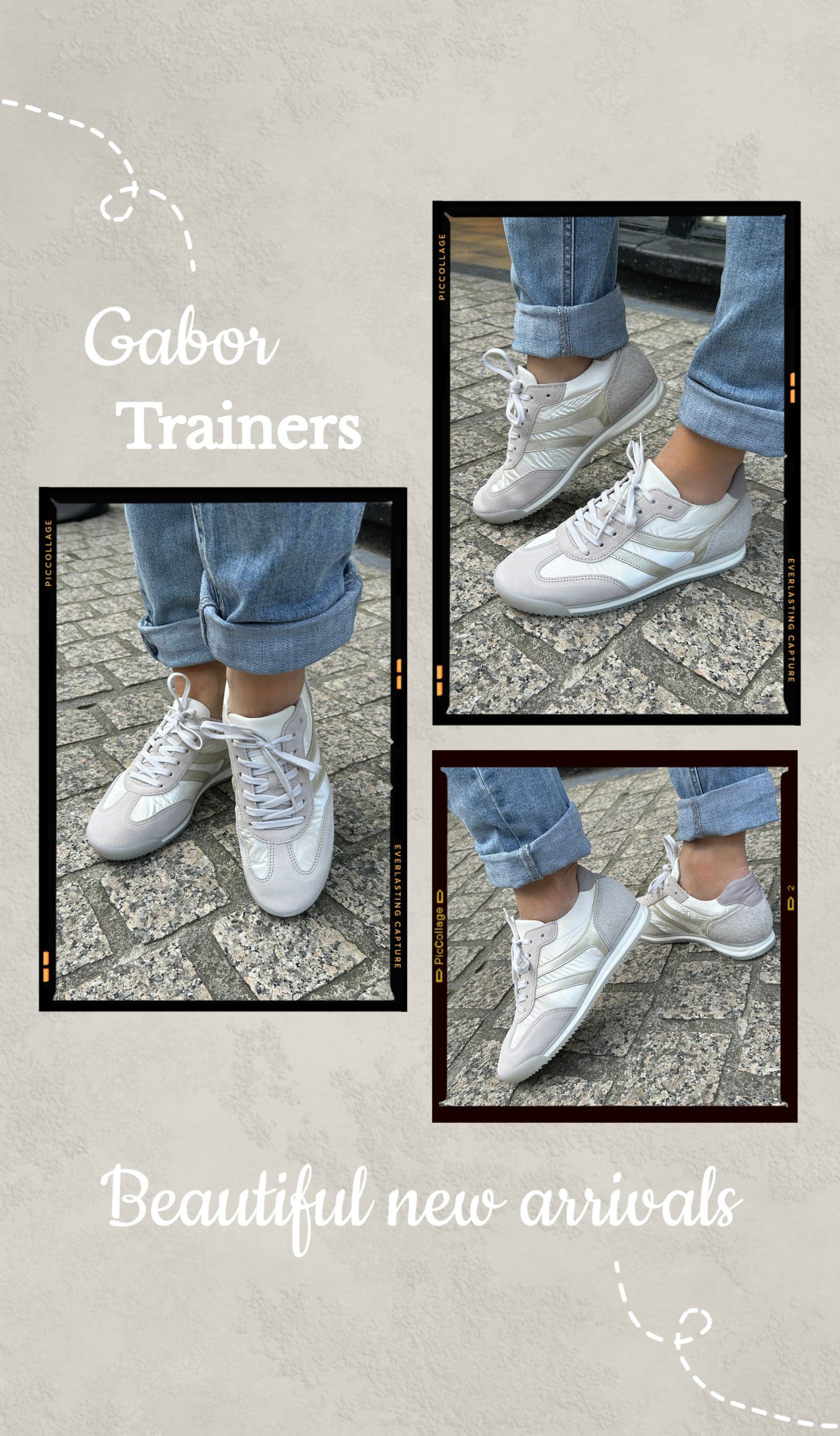 Gabor Comfort 83.430.11 White & Grey Combi G Fit Trainers