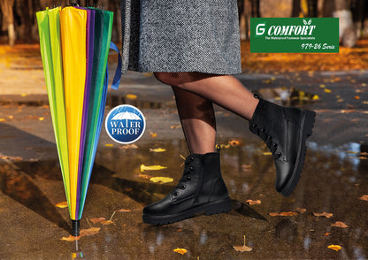 G Comfort 979-26S Black Softnappa Yak Ankle Boots