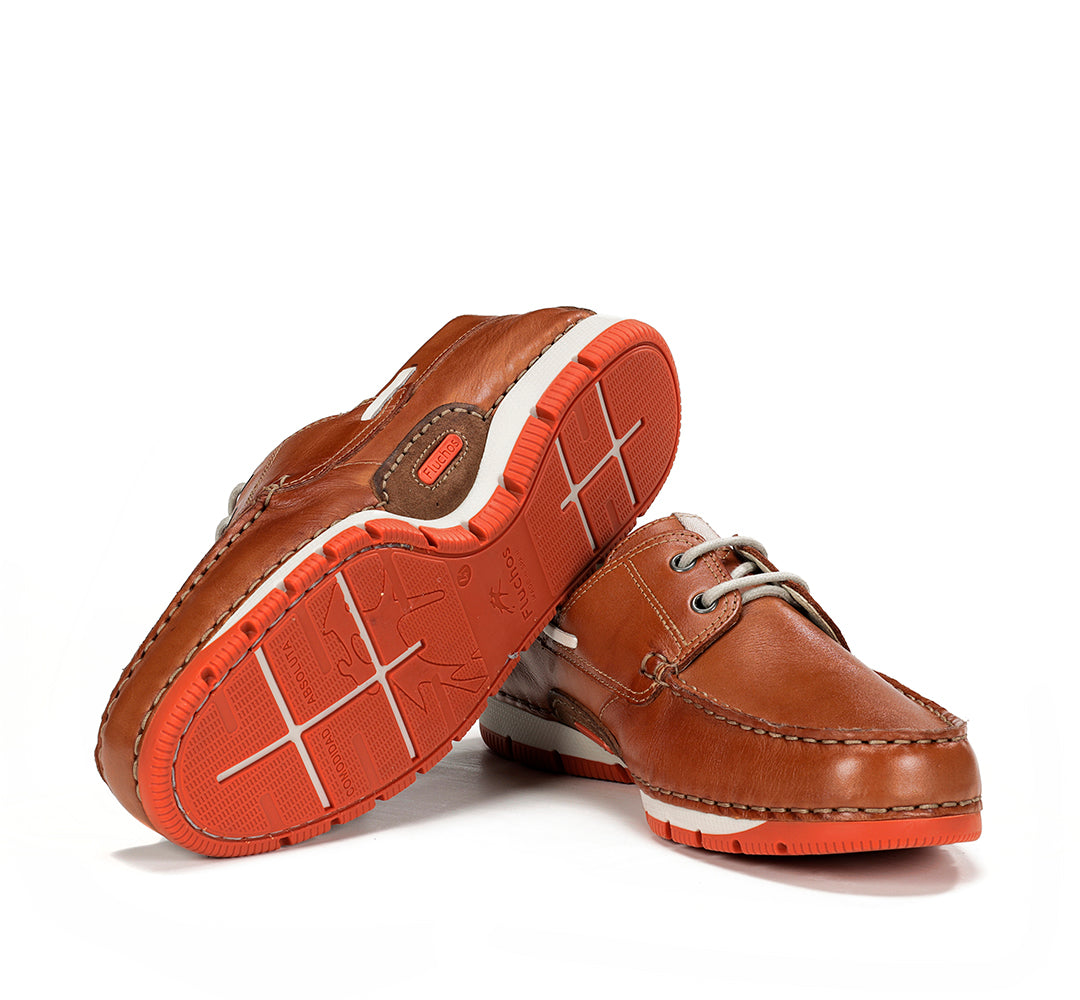 Fluchos F1448 Rin Cuero Tan Deck Shoes