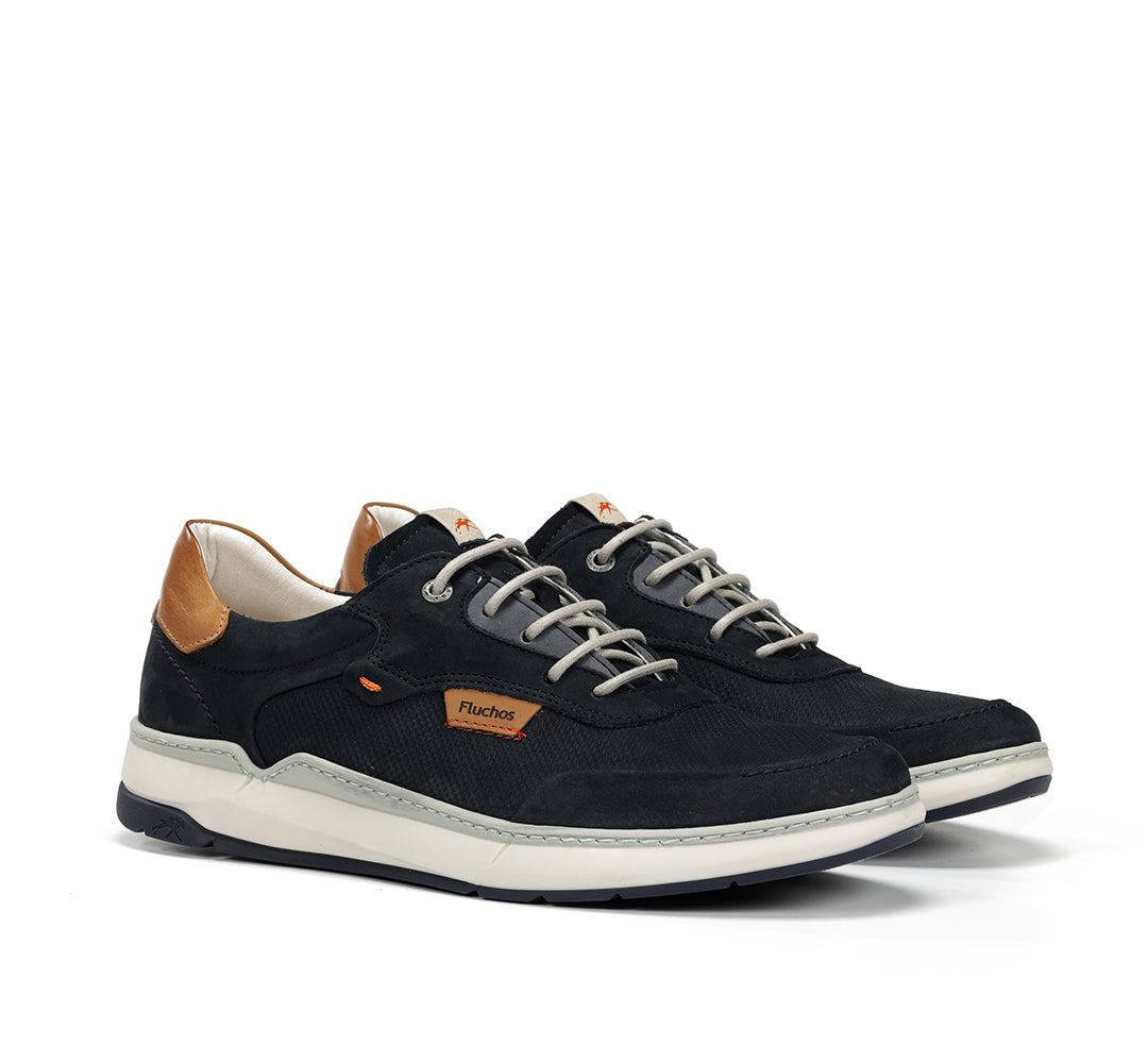 Fluchos F2210 Delbuck Oceano Navy Laced Shoes