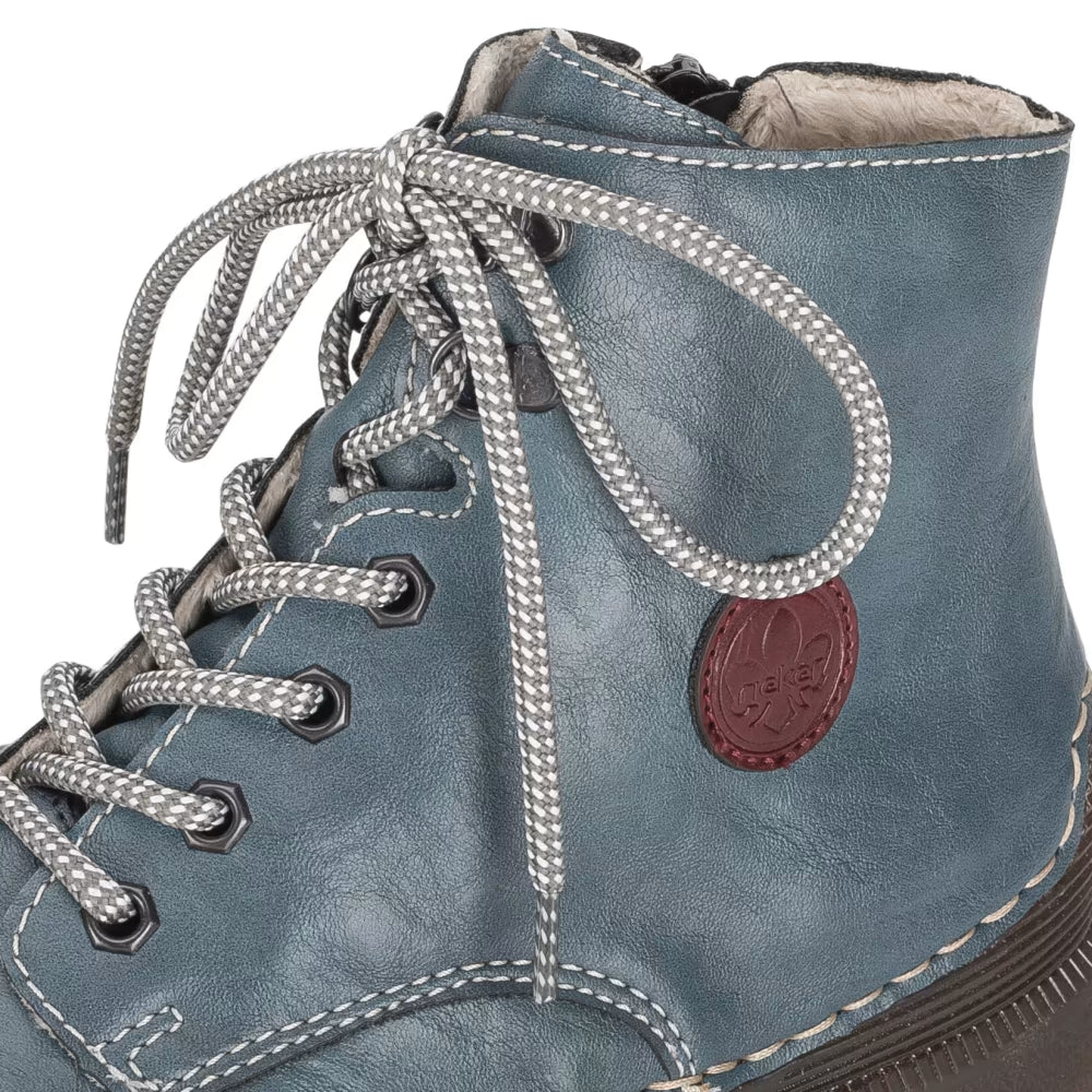 Rieker 53632-14 Royal Blue & Wine Boots