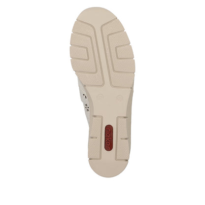 Rieker 53757-60 Beige Cream Combi Slip On Shoes