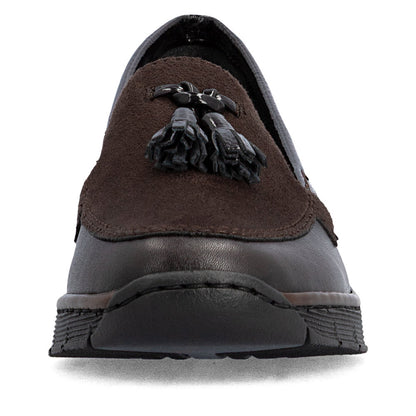 Rieker 53771-25 Mokka & Espresso Brown Slip On Shoes with Tassel
