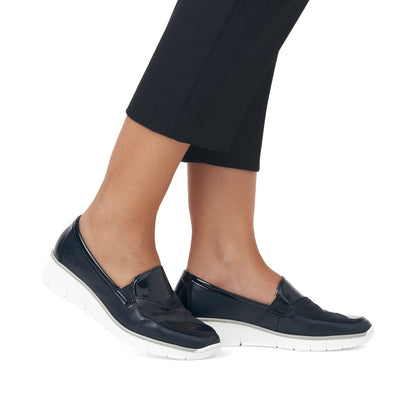 Rieker 53785-14 Navy Slip On Shoes