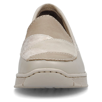 Rieker 53785-60 Beige Combi Slip On Shoes