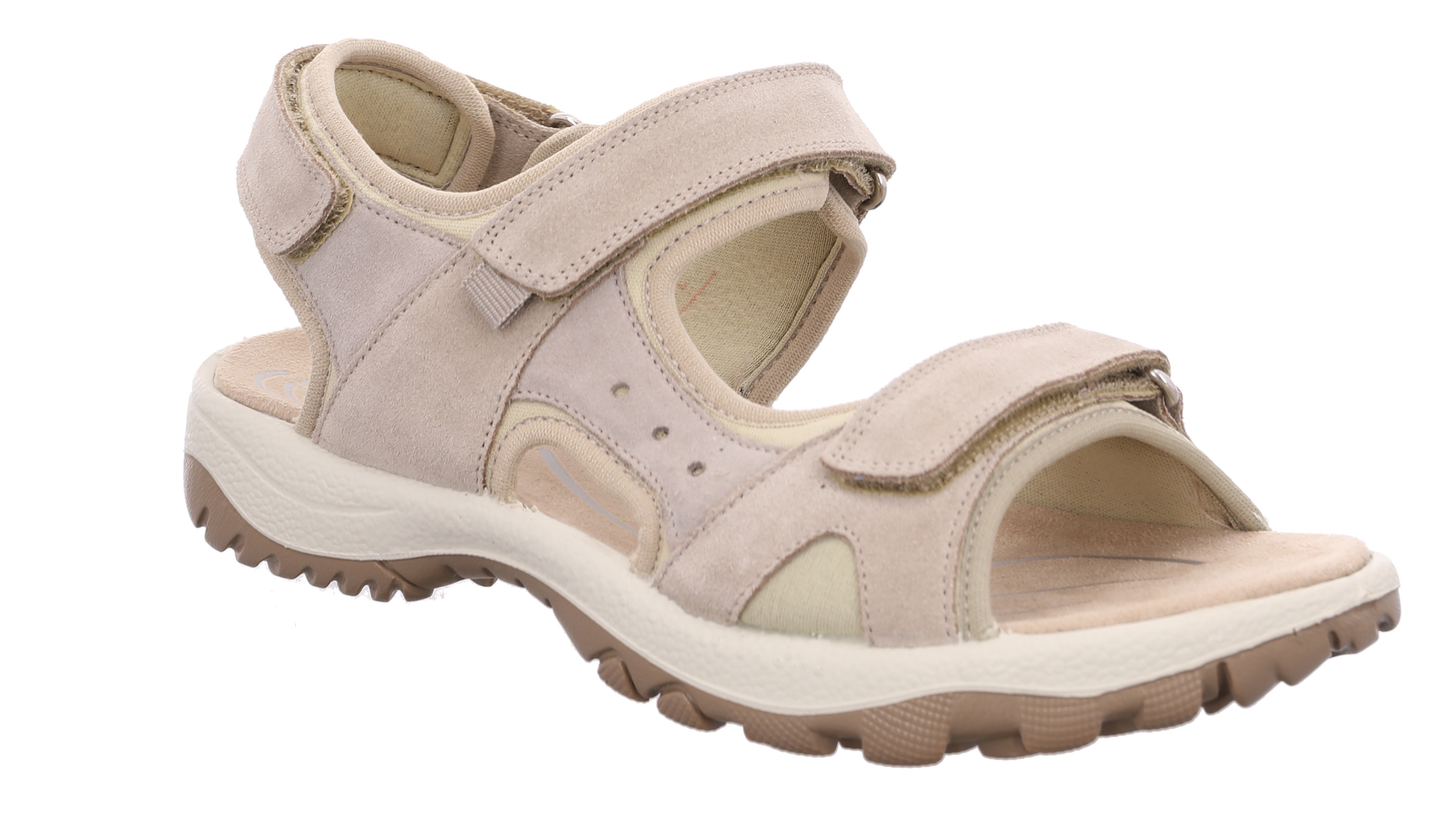 Rohde 5380 14 Natural Beige Velcro Sandals with Slingback Strap