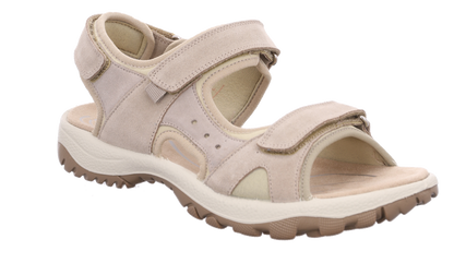 Rohde 5380 14 Natural Beige Velcro Sandals with Slingback Strap