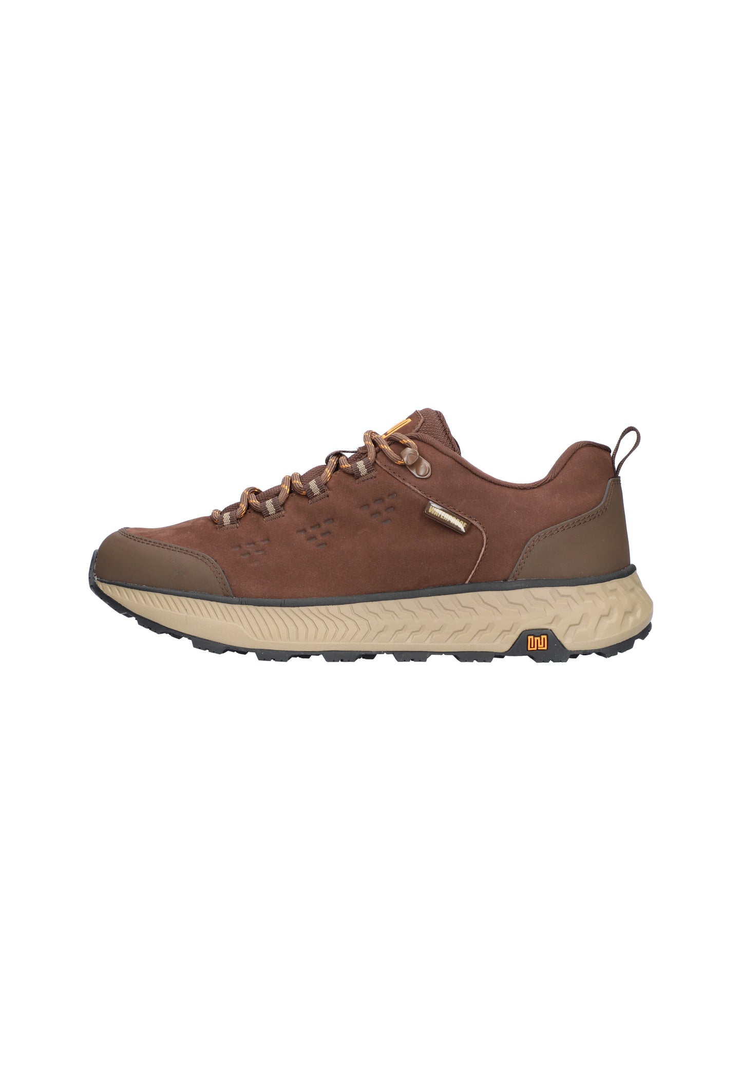 Waldlaufer 540951 101 166 H-Michi Brown Sneakers with Orange Trim - Goretex