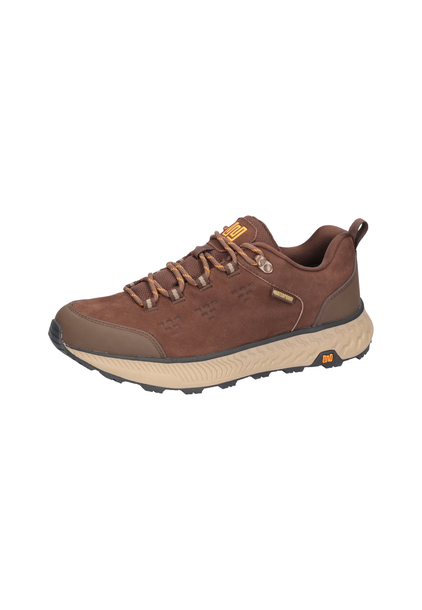 Waldlaufer 540951 101 166 H-Michi Brown Sneakers with Orange Trim - Goretex