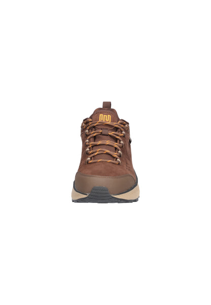 Waldlaufer 540951 101 166 H-Michi Brown Sneakers with Orange Trim - Goretex