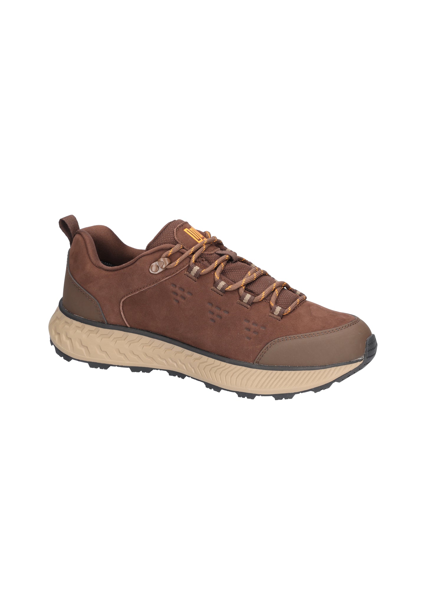 Waldlaufer 540951 101 166 H-Michi Brown Sneakers with Orange Trim - Goretex