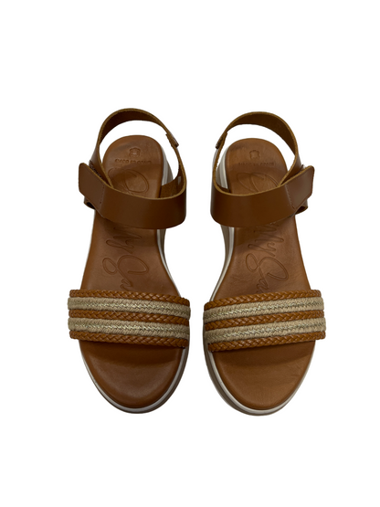 Oh My Sandals 5414 Tan Combi Roble Combi Velcro Sandals