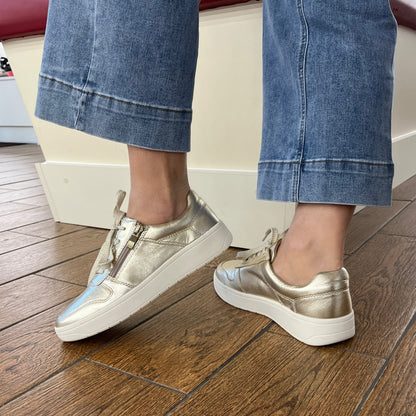 Caprice 9-23311-44-947 Gold Trainers with Zip
