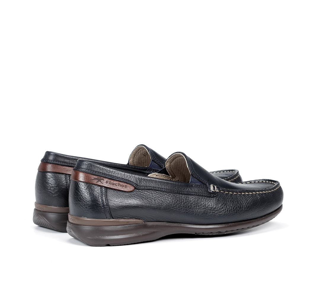 Fluchos 8682 Tornada Marino Tabaco Navy Slip On Shoes