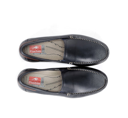 Fluchos 8682 Tornada Marino Tabaco Navy Slip On Shoes