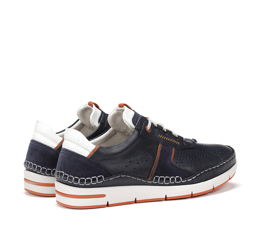 Fluchos F1442 Navy & White Combi Shoes with White Back