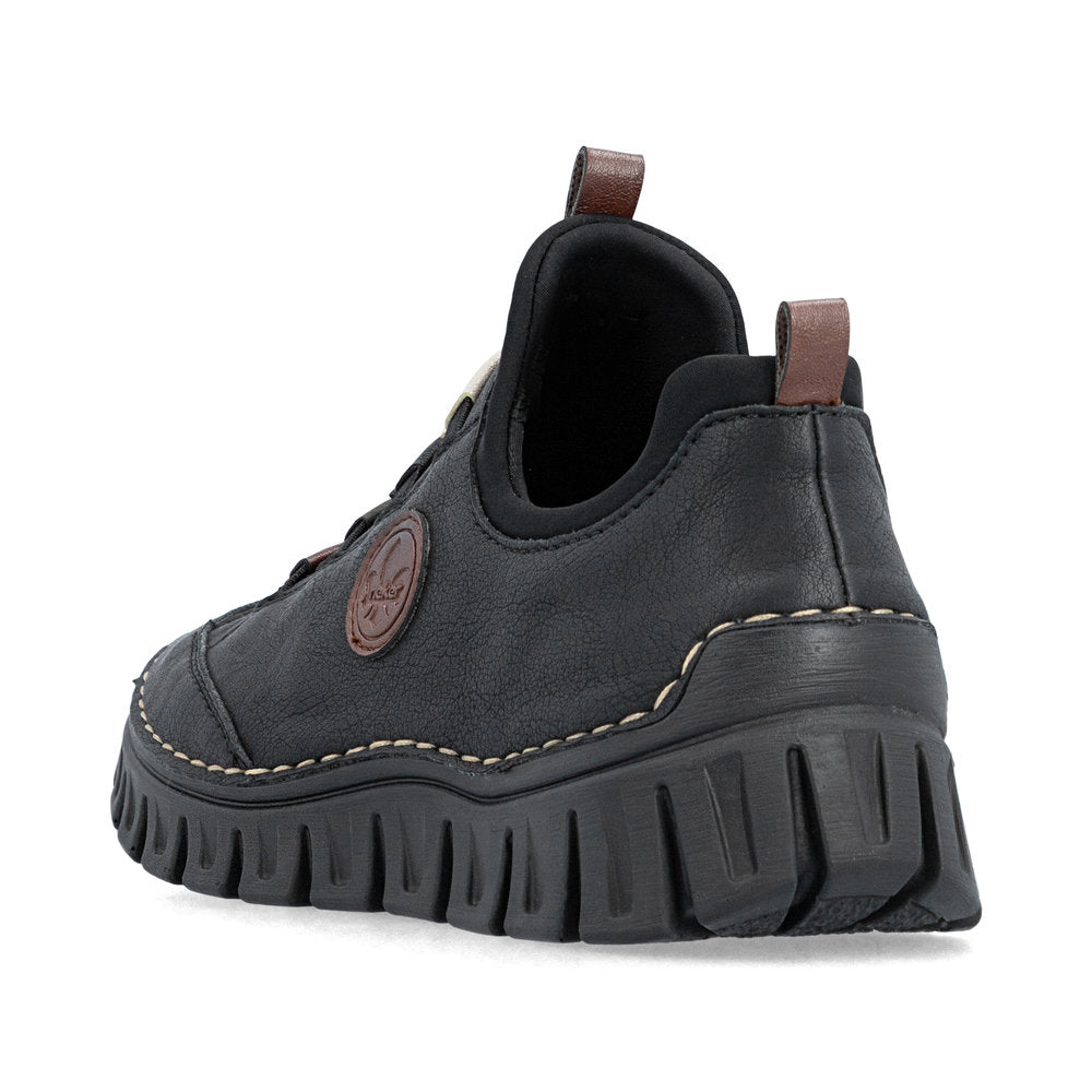 Rieker 57550-00 Black Multi Slip On Shoes