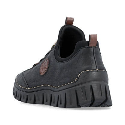 Rieker 57550-00 Black Multi Slip On Shoes