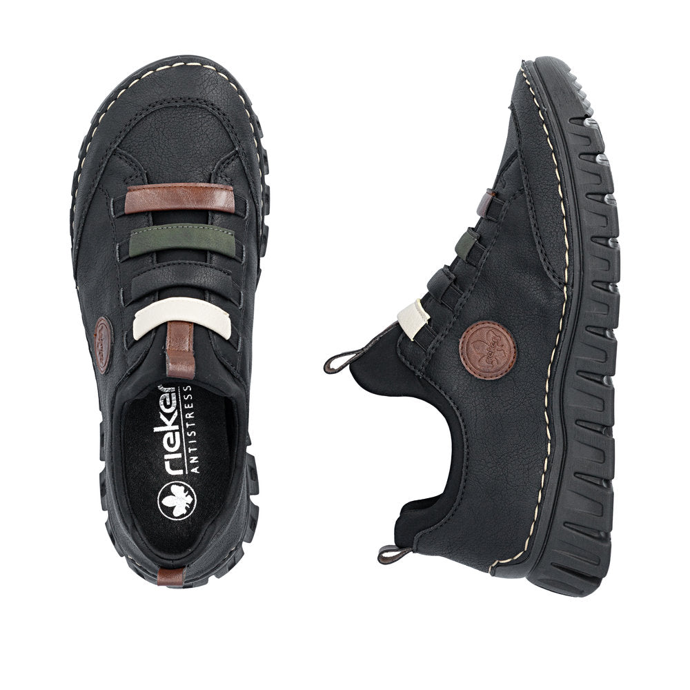 Rieker 57550-00 Black Multi Slip On Shoes