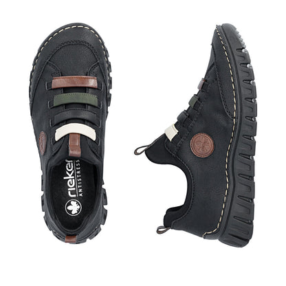 Rieker 57550-00 Black Multi Slip On Shoes