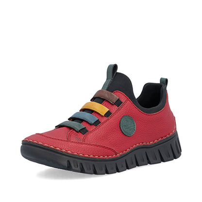 Rieker 57550-33 Red Multi Slip On Shoes