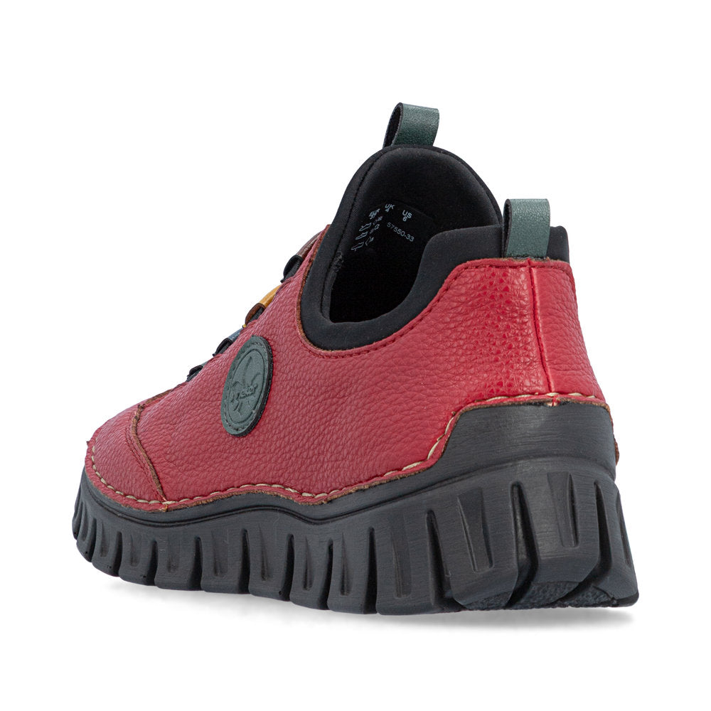 Rieker 57550-33 Red Multi Slip On Shoes
