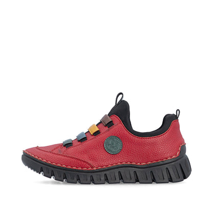 Rieker 57550-33 Red Multi Slip On Shoes