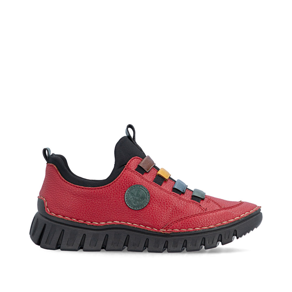 Rieker 57550-33 Red Multi Slip On Shoes