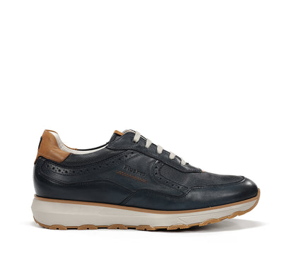 Fluchos F2090 Navy Lace Shoes with Tan Heel