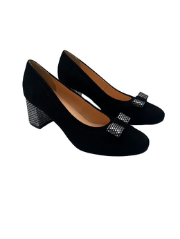 Bioeco by Arka 5856 0026+1735 Black Check Suede Heels