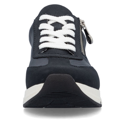 Rieker 58923-14 Navy & Red Sneakers with Zip & White Heel