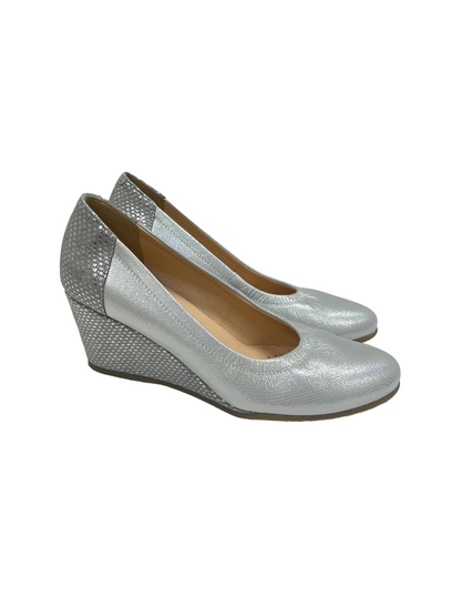 Bioeco by Arka 5899 2103+1732 Silver Leather Wedges