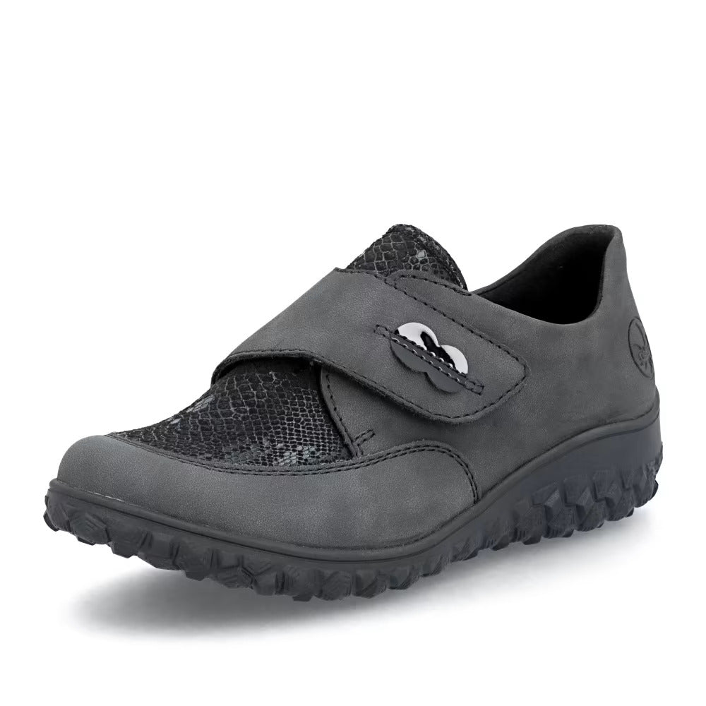 Rieker 59552-45 Anthracite H Fit Velcro Shoes