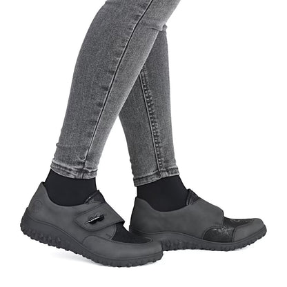 Rieker 59552-45 Anthracite H Fit Velcro Shoes