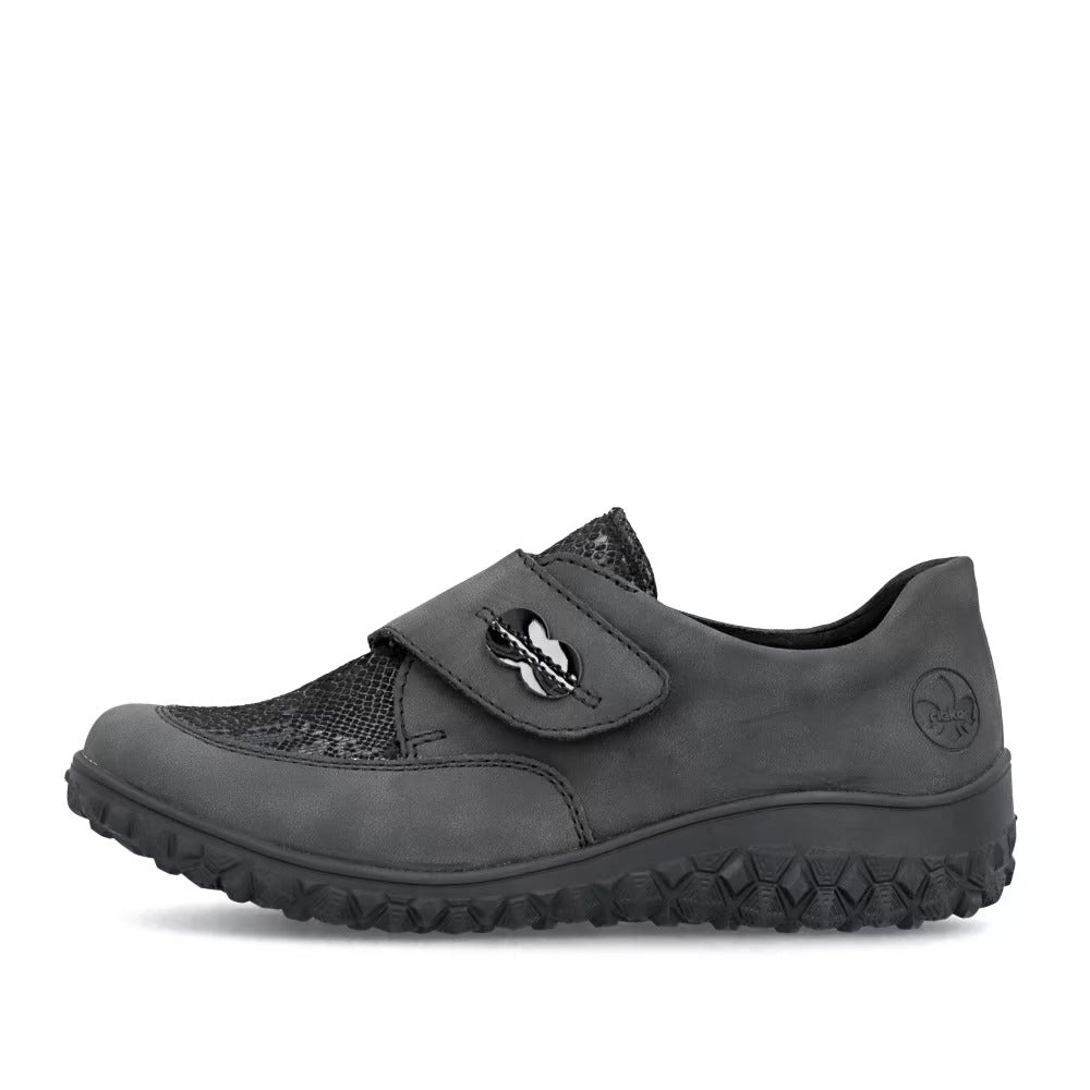 Rieker 59552-45 Anthracite H Fit Velcro Shoes