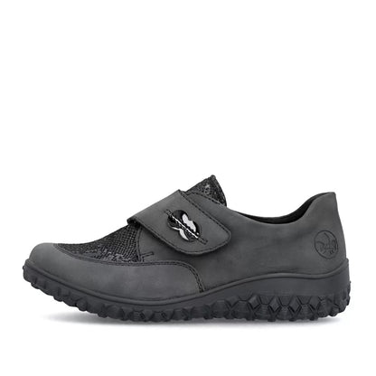 Rieker 59552-45 Anthracite H Fit Velcro Shoes
