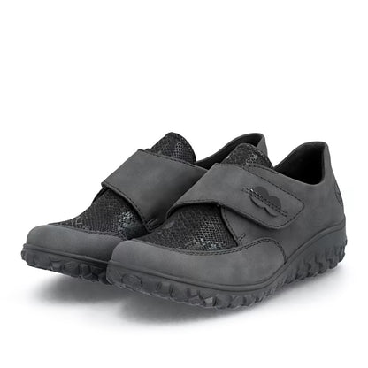 Rieker 59552-45 Anthracite H Fit Velcro Shoes
