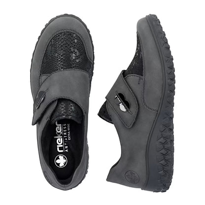 Rieker 59552-45 Anthracite H Fit Velcro Shoes