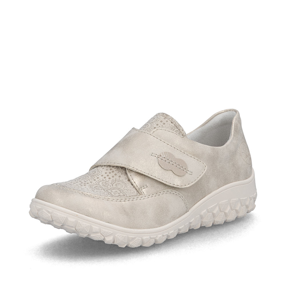 Rieker 59552-62 Beige Cream H Fit Velcro Shoes