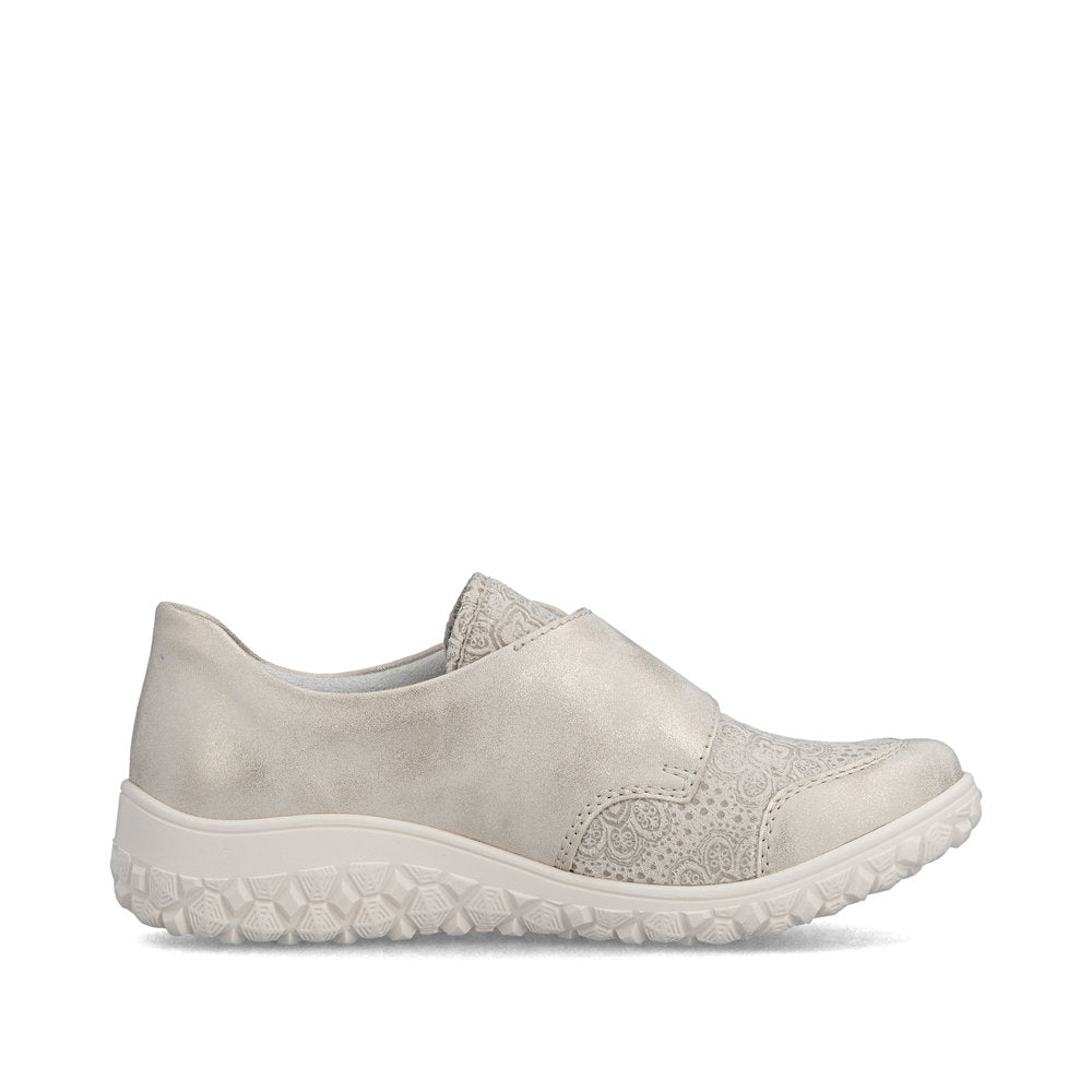 Rieker 59552-62 Beige Cream H Fit Velcro Shoes