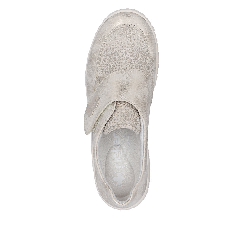 Rieker 59552-62 Beige Cream H Fit Velcro Shoes