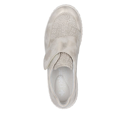 Rieker 59552-62 Beige Cream H Fit Velcro Shoes