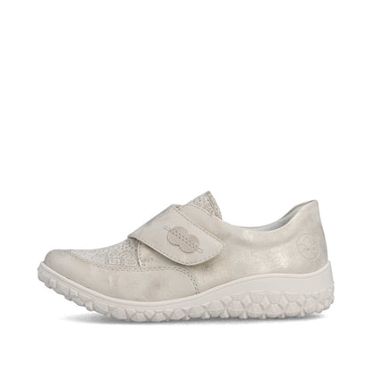 Rieker 59552-62 Beige Cream H Fit Velcro Shoes