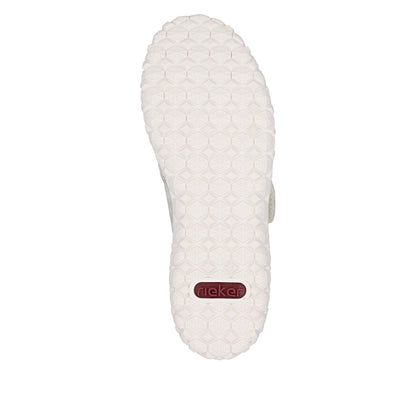 Rieker 59552-62 Beige Cream H Fit Velcro Shoes