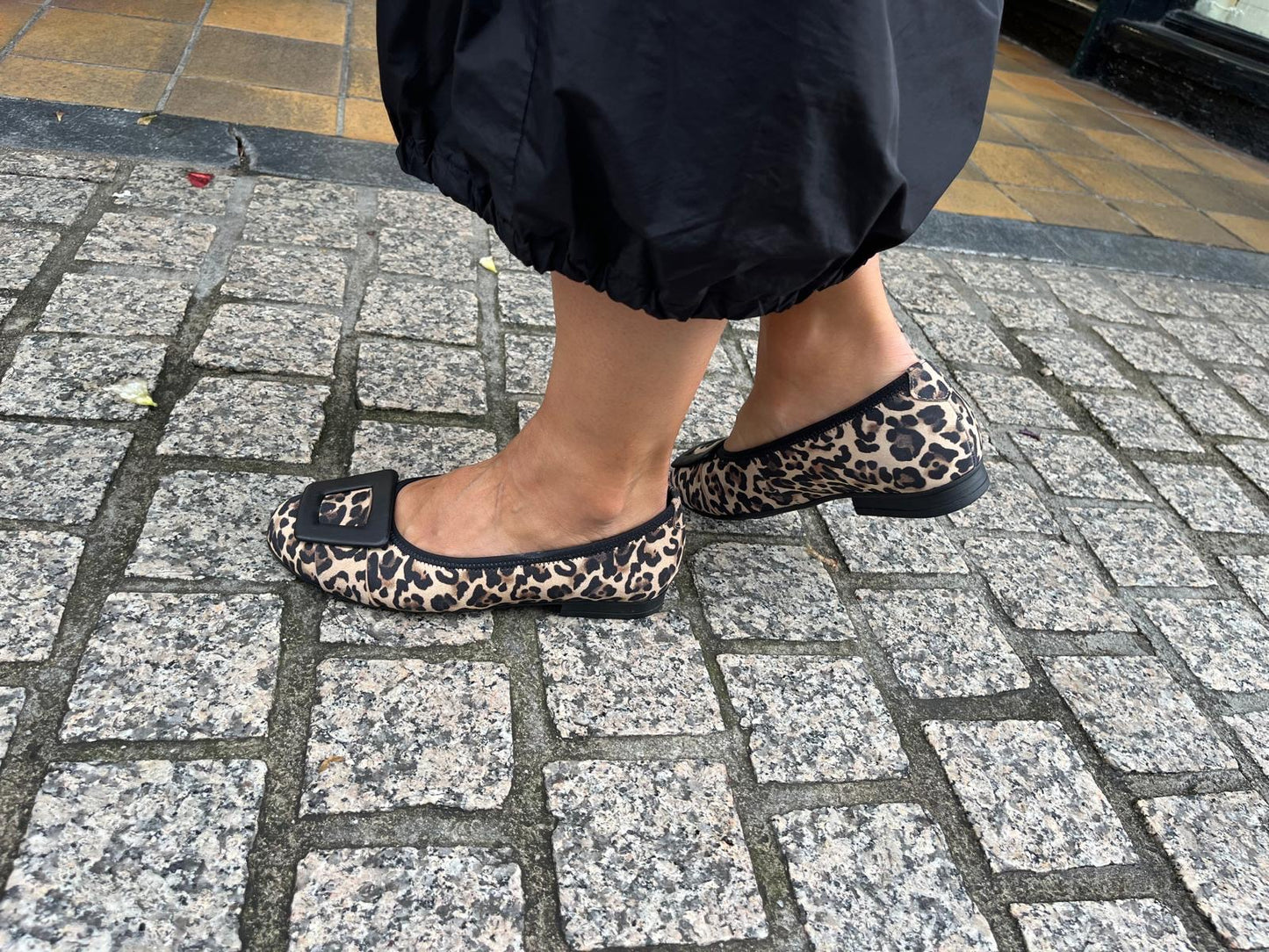 Gabor Comfort 72.463.90 Leopard Print Natural/Black G Fit Slip On Pumps