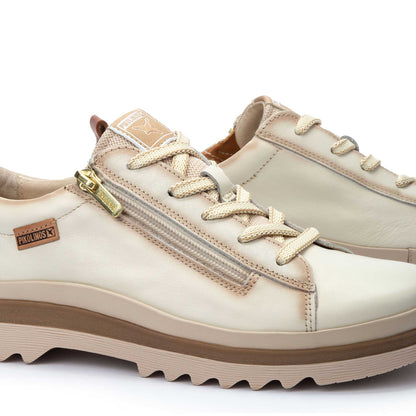 Pikolinos Vigo W3W-6979C1 Nata Cream Lace & Zip Shoes