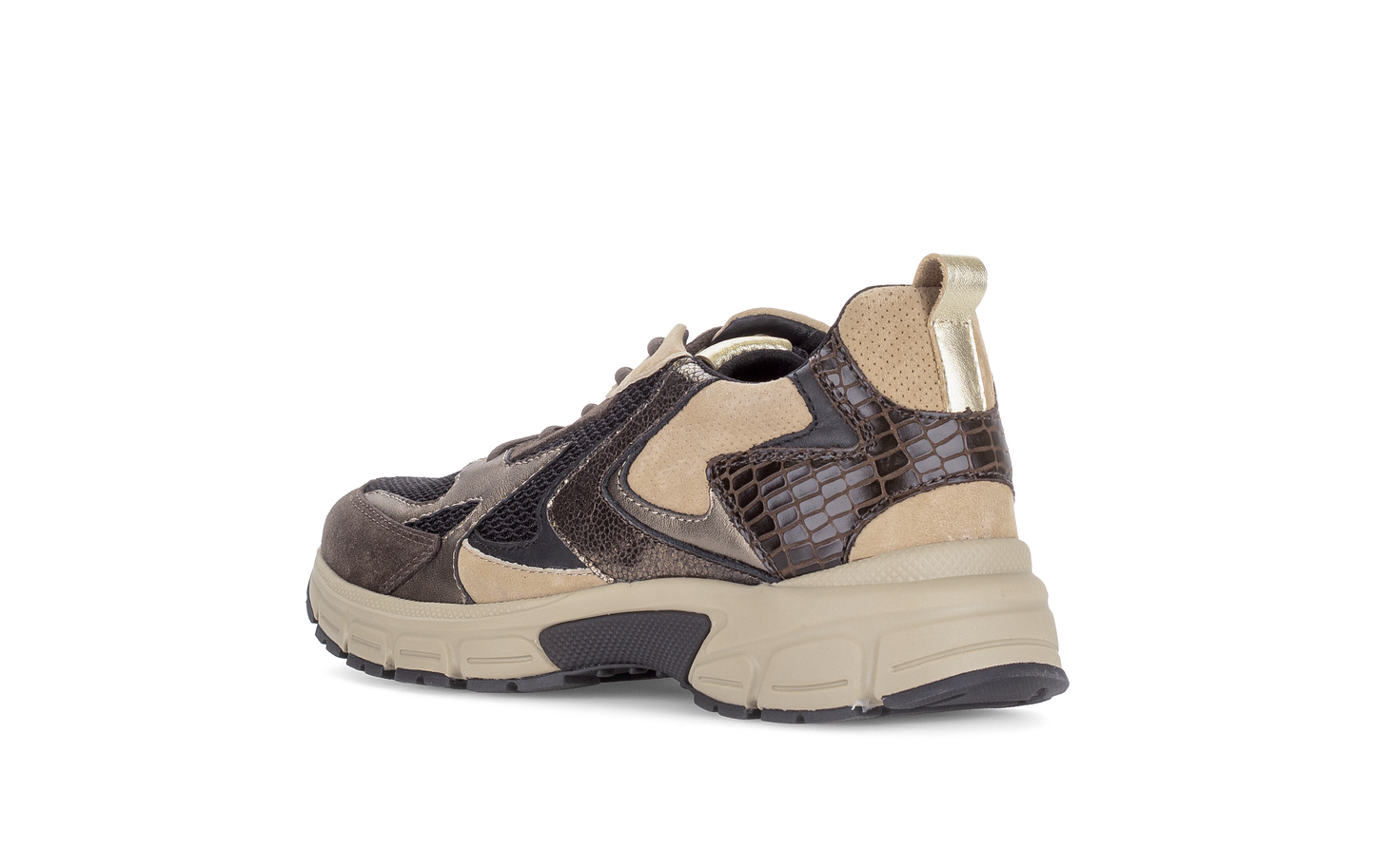 Gabor Comfort 6005.01.007 Black, Brown & Sand Mix G Fit Sneakers