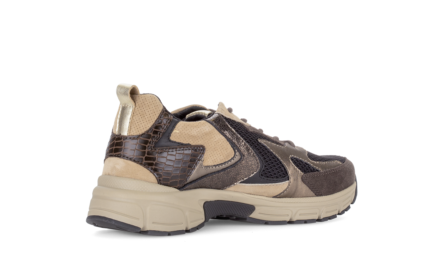 Gabor Comfort 6005.01.007 Black, Brown & Sand Mix G Fit Sneakers