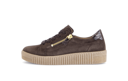 Gabor 6010.02.005 Mocca Brown & Gold Trainers