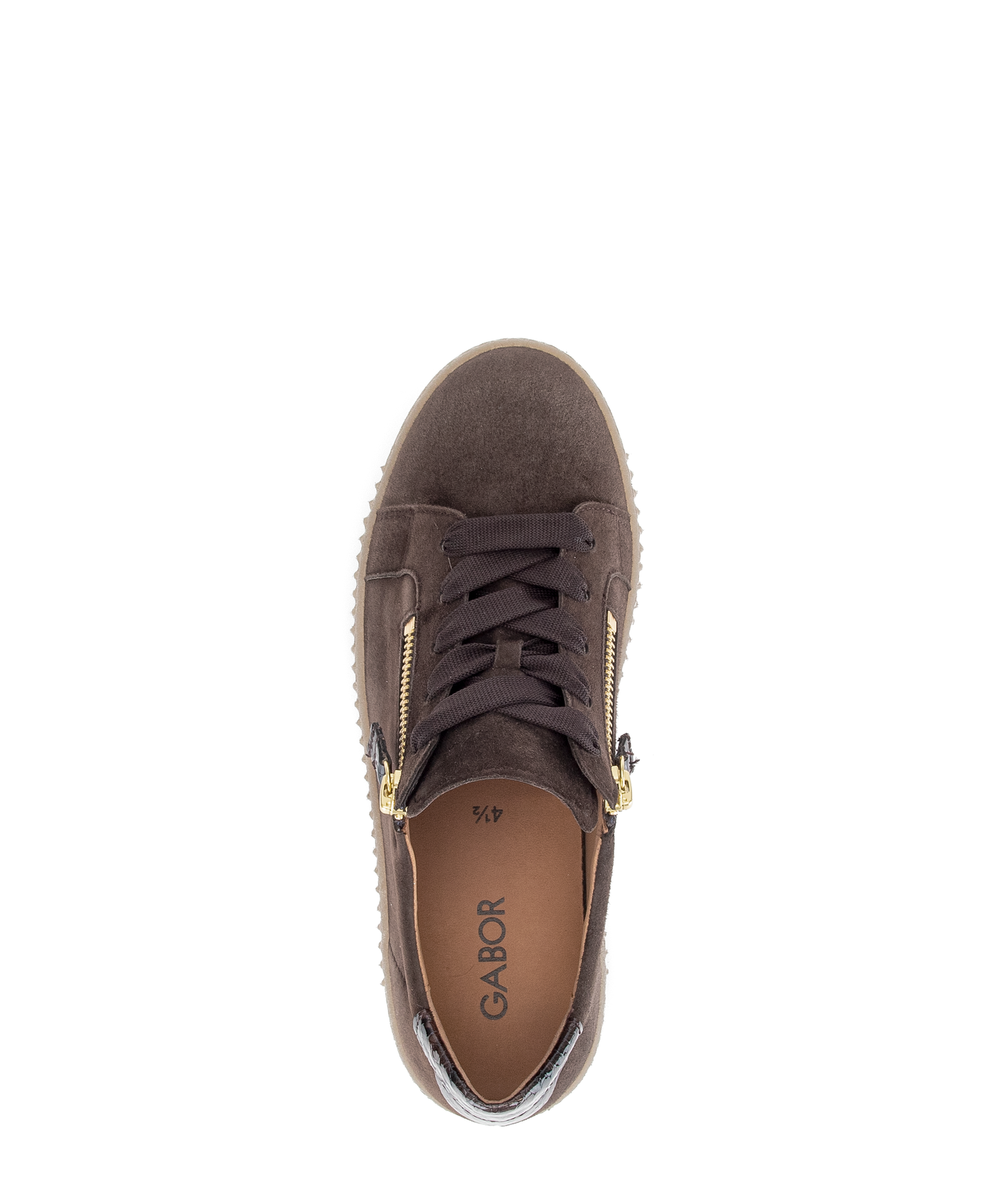 Gabor 6010.02.005 Mocca Brown & Gold Trainers